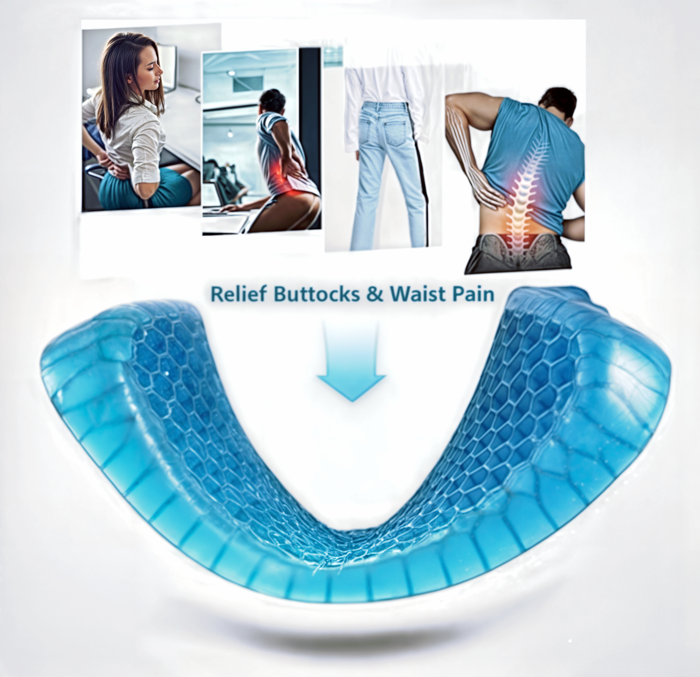 Gel Cushion Seat for Car & Chairs